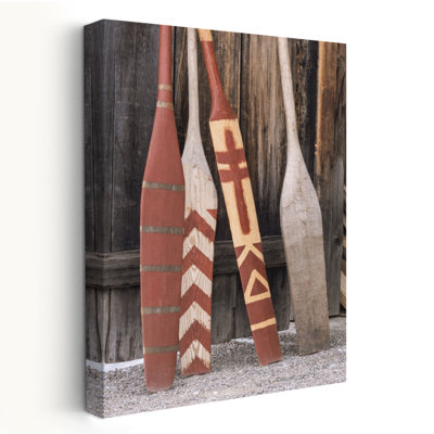 Canoe Paddles - Brown Canoe Canoes, art crème