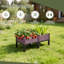 Lit de jardin surélevé pour l'extérieur en plastique de style rotin 31 "avec pieds-745797896-751167820