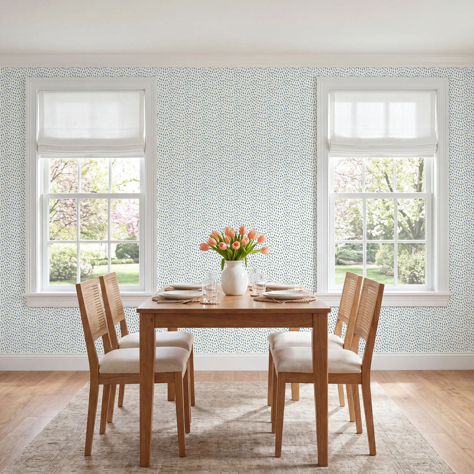 Cherbourg Modern Dots Wallpaper, Blue