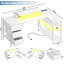 Reversible L-Shaped Computer Desk with Lavell Outlets-1313318082