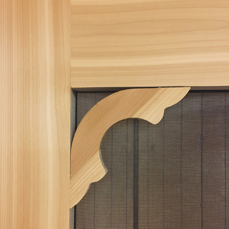 Portes moustiquaires en bois de cèdre, H 79,75 po x l 35,75 po x P 1,38 po
