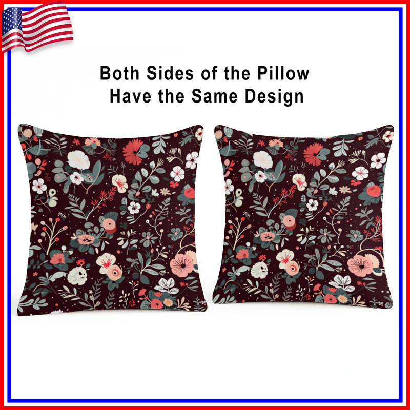 Coussin Floral, 20 x 20 inches