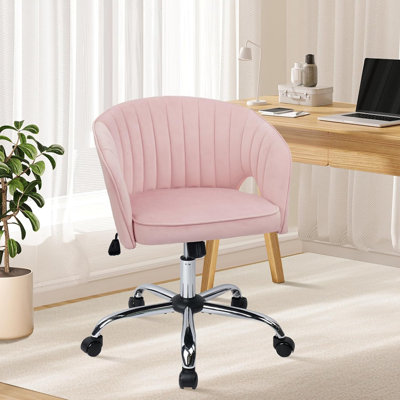 Chaise de bureau  Home Velvet Rembourrée Confortable, ergonomique, sans accoudoirs, moderne, à hauteur réglable avec roulettes