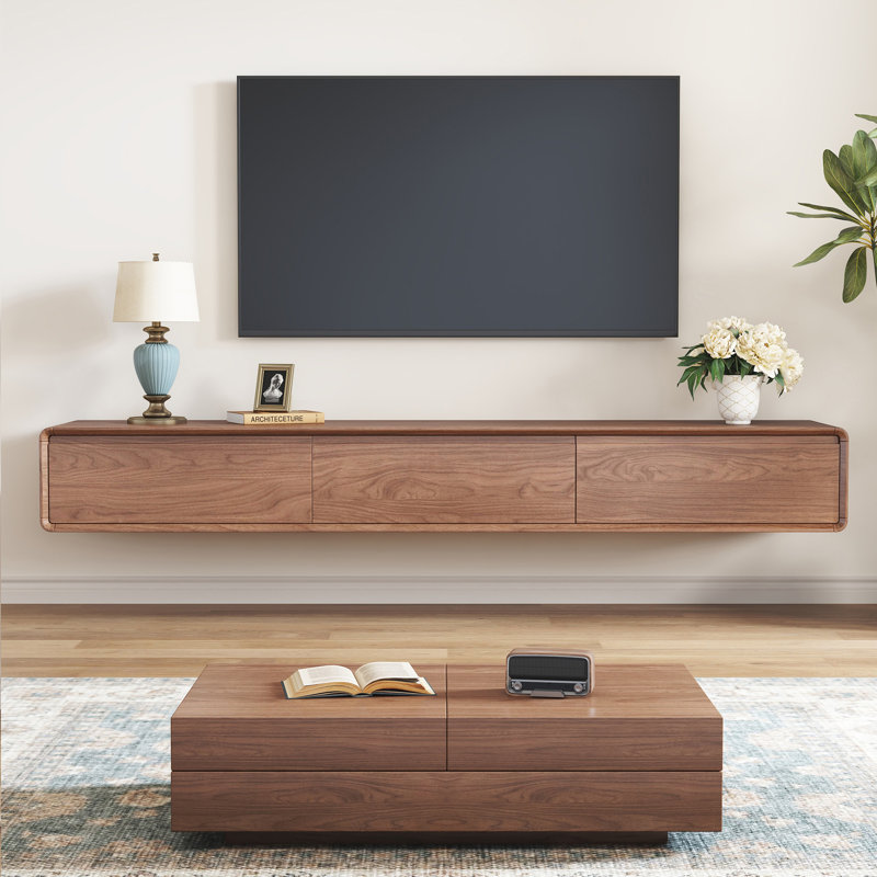 Modern Floating TV Stand With 3 Drawers