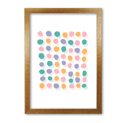 Pink Polka Dots Abstract - Print