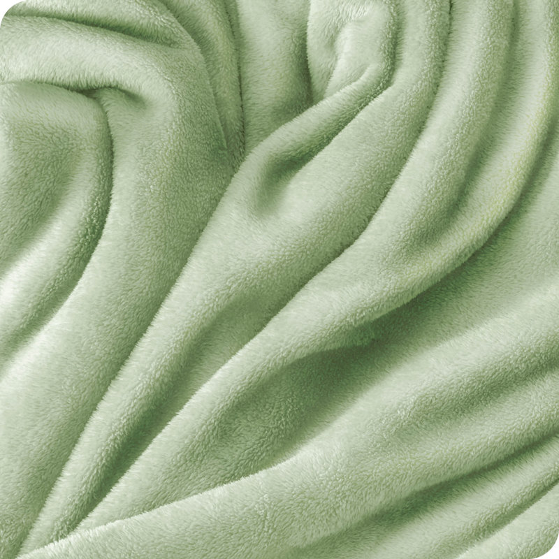 Luxurious Spring Mint Full/Queen Microplush Fleece Reversible Blanket
