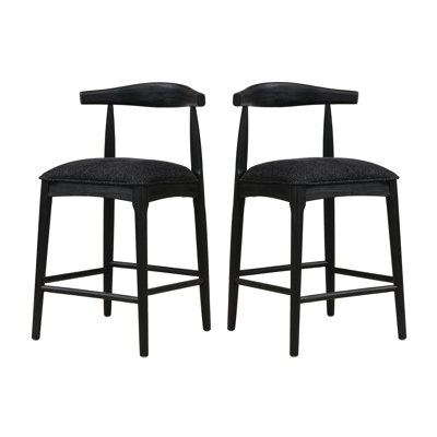 Counter Stool In Fabric (Set Of 2)