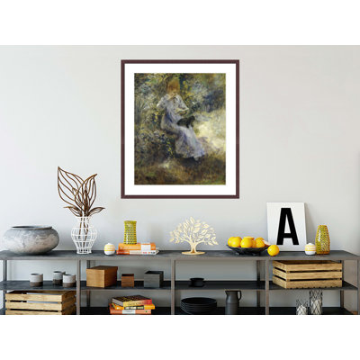 «Woman and Black Dog» par Pierre-Auguste Renoir, impression giclée encadrée
