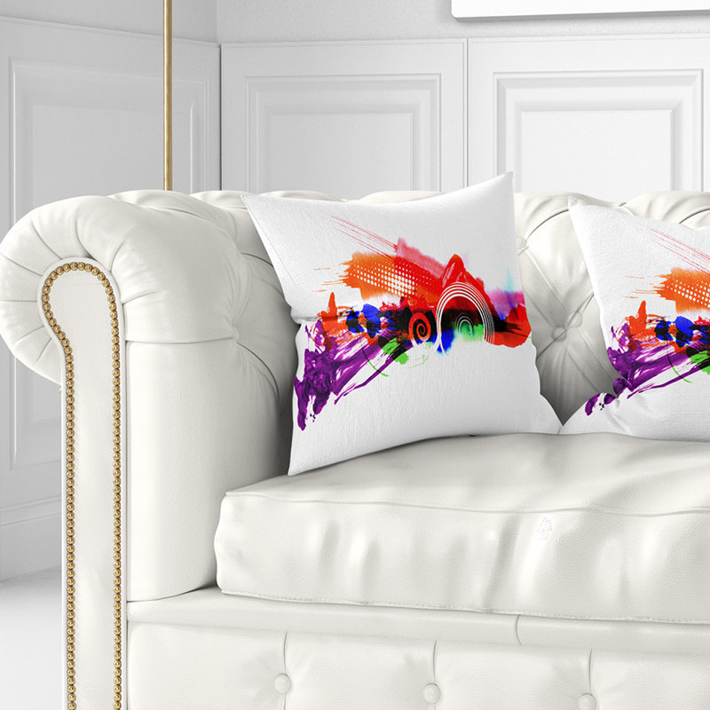  Coussin abstrait, 16 po x 1 po, Coussin décoratif