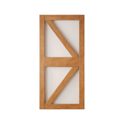 Porte de grange coulissante en bois massif non assemblé 48 x 84