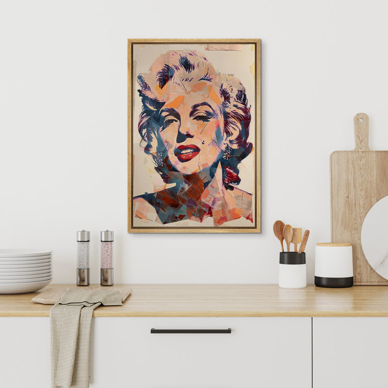 «Pop Urban Street» par Marilyn Monroe, H 36 po x l 24 po, Encadré naturel