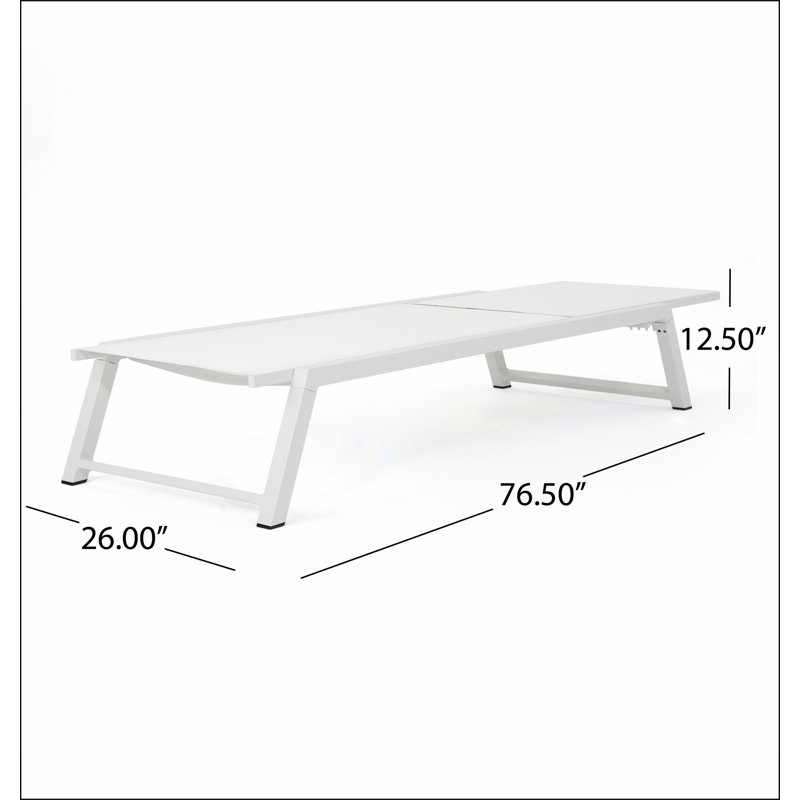MYERS CHAISE LOUNGE, White
