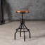 Tabouret de bar pivotant en bois massif à hauteur réglable-212191558-163467181
