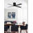 Kwartet 52 inch Indoor/Outdoor Flush Mount Ceiling Fan with LED CCT Select Light Kit and Remote Control - Black with Black blades-57864145