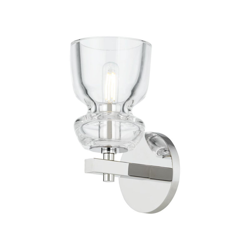 Trey 1 Light Wall Sconce, Polished Nickel