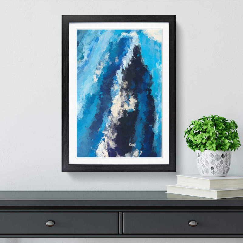 Abstract Art Painting Vol.3 - Framed Print, Black Framed, 48cm H x 36cm W x 2cm D