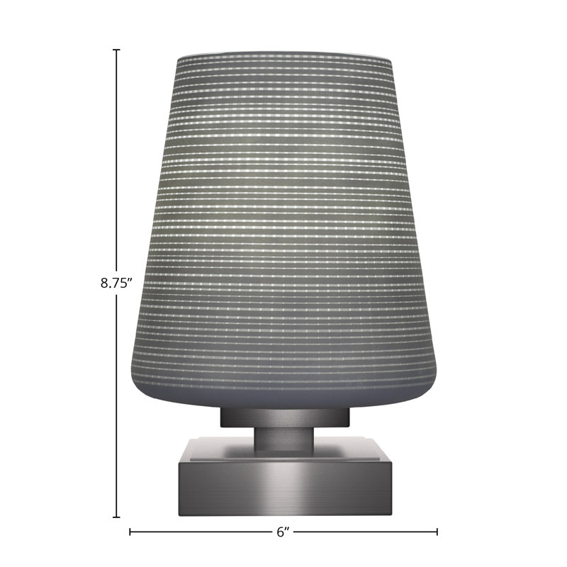 Lampe d'appoint avec verre 6 po Aneka, Graphite, Gris