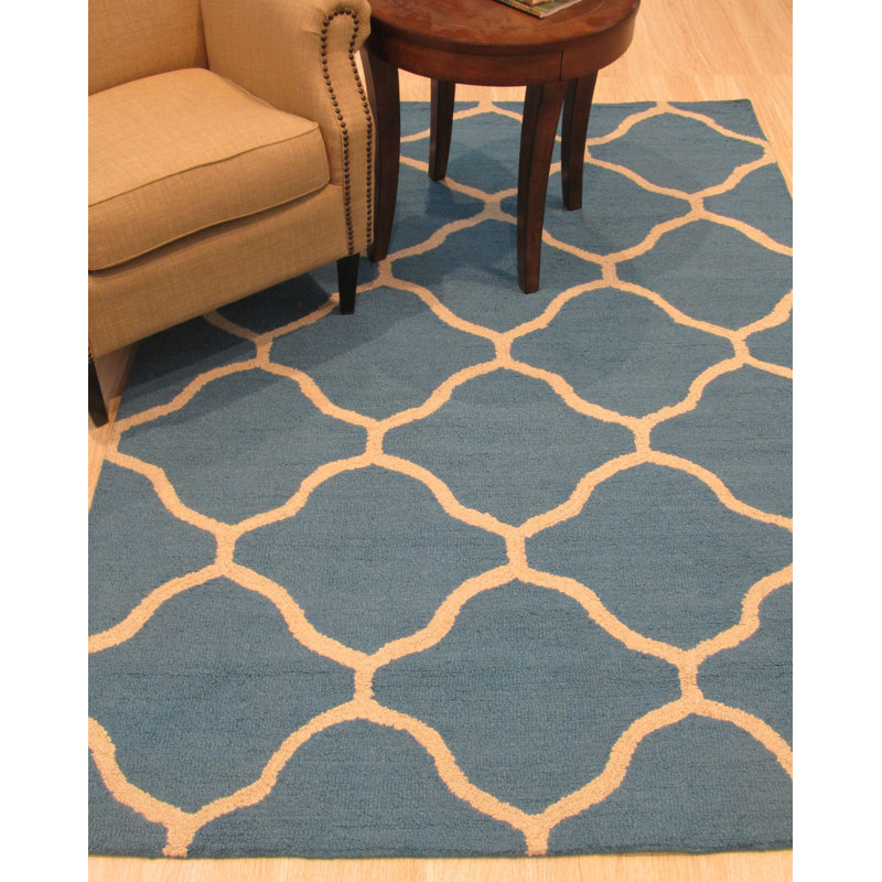 Durrant Teal Hand Tufted Wool Rug