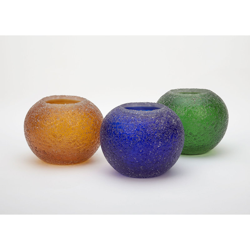 Tivoli 4'' H Glass Tabletop Votive Holder, Blue