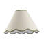 Scallop Edge Natural Textured Linen Coolie Lamp Shade With Trims By-910080676