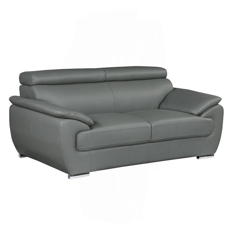 Causeuse de salon en cuir Breezeknoll, Gris
