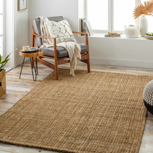 Amesti Solid Jute/Sisal Brown Area Rug Bay Isle Home Rug Size: Rectangle 2' x 3