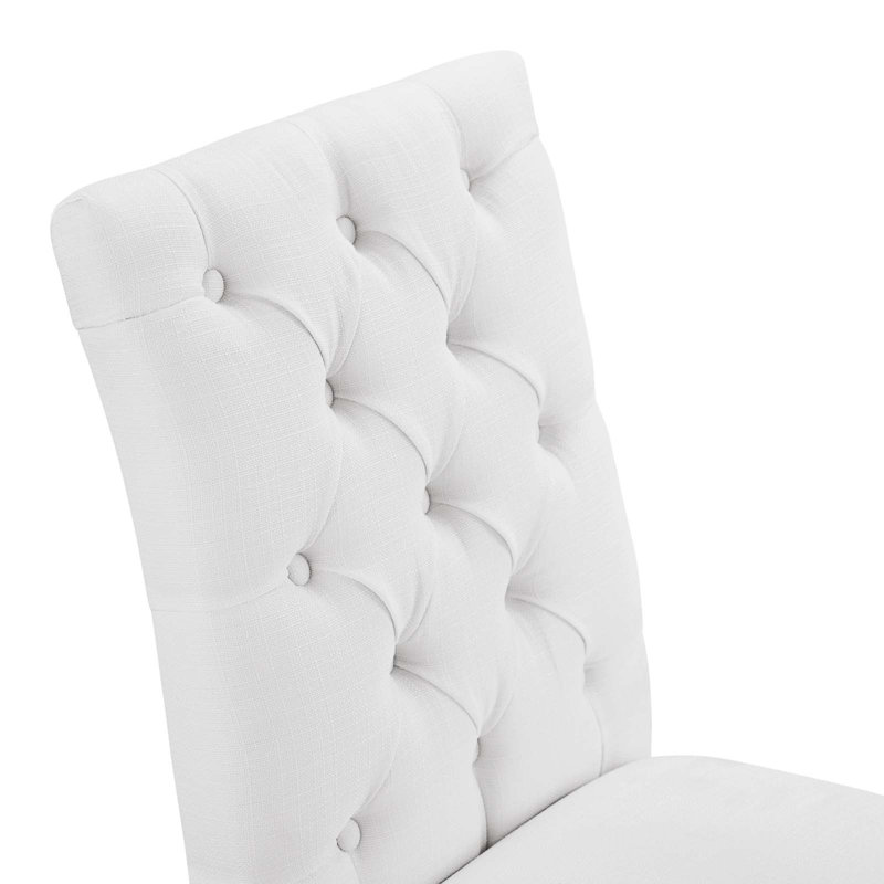 Modway Duchess Dining Chair Vinyl Set of 2, White