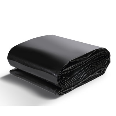 Bâche pour bassin de 25 x 33 cm (10 x 13 pouces) en cuivre, monobloc, noire, étanche et résistante.
