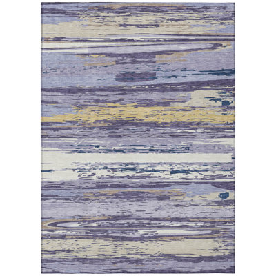 Machine Washable Indoor/Outdoor Jeffery ACN2287 Stripes Rug