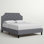 Base de lit plateforme tapissier arquée avec capitonnage Aluino - Aucun sommier tapissier requis