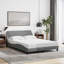 Structure de lit vidaXL Dover gris clair - tissu de 193 x 203 cm-136259287-97706084