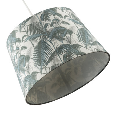 20cm H Linen Drum Lamp Shade ( No Direct Attachment Method ) in Green