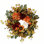 Couronne artificielle de 24 pouces Couronne florale d'automne Couronne de pivoines d'automne avec citrouilles