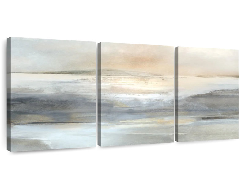 Triptyque terrestre, H 12 po x l 26 po