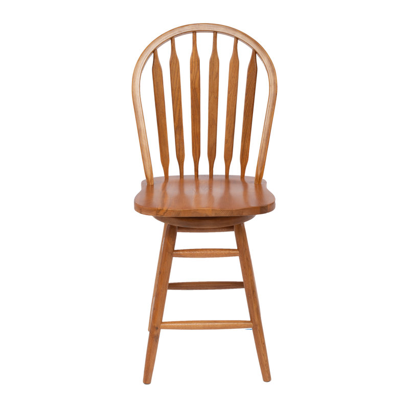 Schiavo Swivel Solid Wood Counter Stool with Solid Wood Frame, Counter Stool (24" Seat Height)