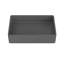 Lavabo de salle de bain rectangulaire en béton 19,68 "gris foncé moderne avec motifs-120676315