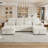 3-Piece 110.2'' Upholstered Chenille U-Shape Sectional-1239558027