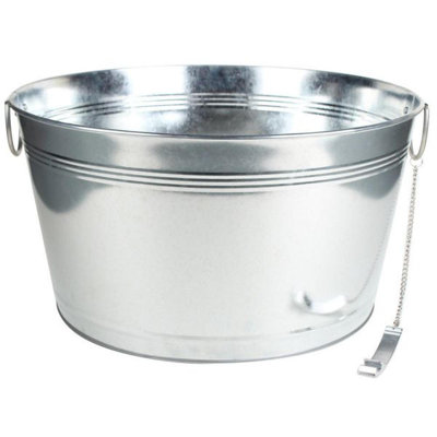Galvanized Round With Handles Beer Bucket