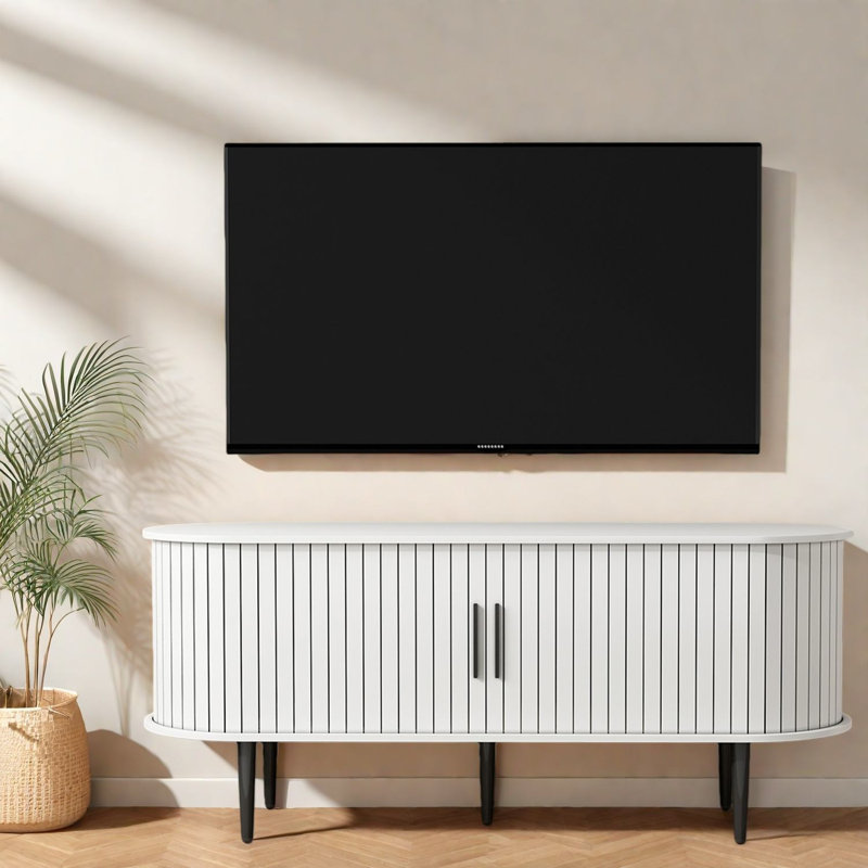 Meuble télé et meuble télé avec rangement, 47 po MDF Modern Home