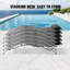 Ensemble de 2 chaises longues de piscine gris foncé (2 chaises longues)-1674905722