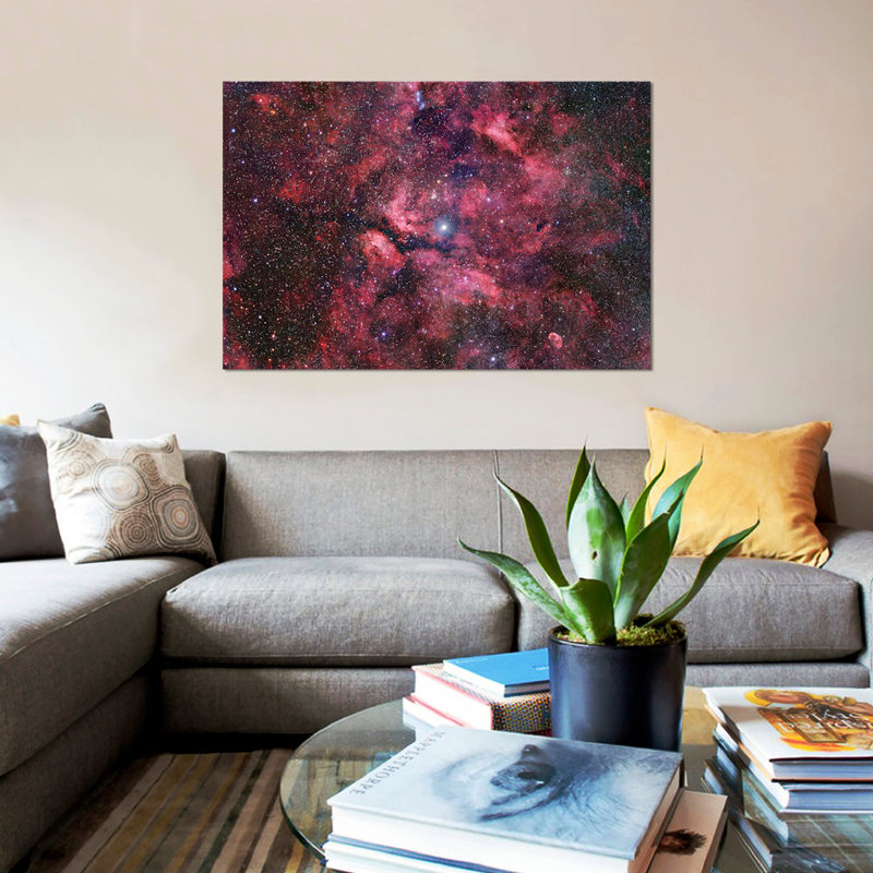 « nebulosity avoisinant gamma bain cygni », impression sur toile, H 18 po x l 26 po x P 1,5 po, Toile tendue, Pas de tapis