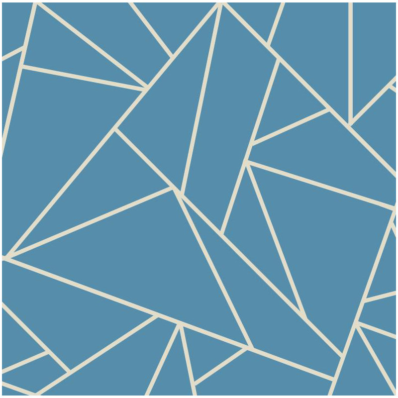 Origami Geometric Peel & Stick Wallpaper Roll by Jamie Graney, Niagra/Cream