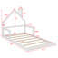 Lit de plancher avec tête de lit en forme de maison-1096396748