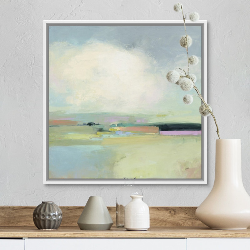 «Colorful Horizon I» par Julia Purinton, reproduction d'art sur toile, H 18 po x l 18 po, Reproduction avec cadre flottant