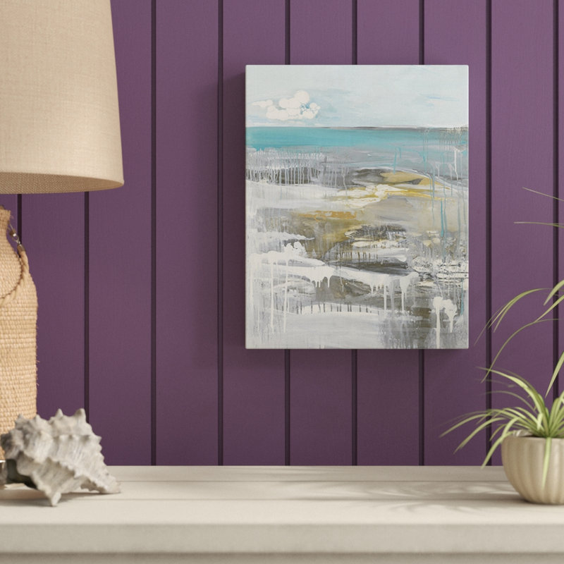 « ocean i », peinture sur toile, H 14 po x l 11 po x P 2 po