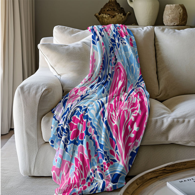 Motif de balise maritime - 1 pièce Sherpa Premium, L 60 po x L 80 po, Art de cœur élégant