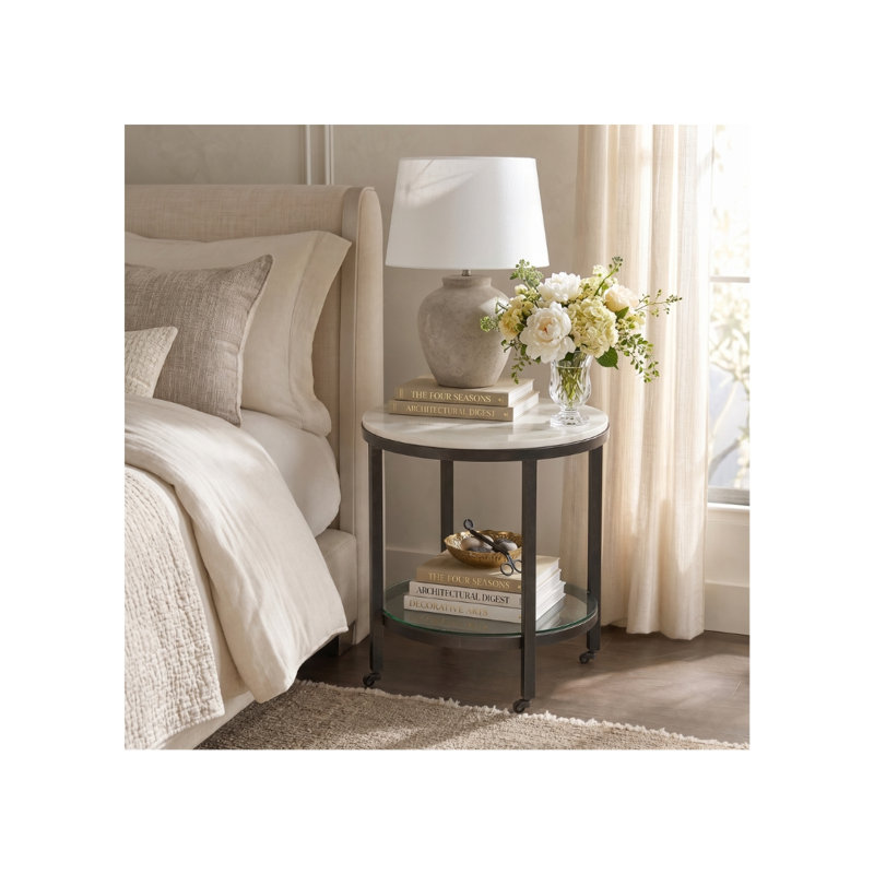 Whitman Marble Top End Table