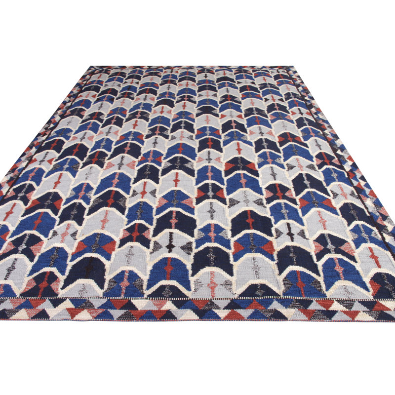 Scandinavian Wool Geometric Area Rug, Rectangle 14' x 20'