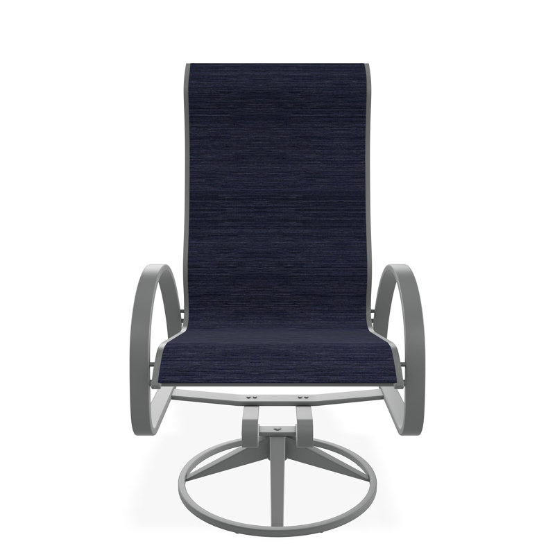 Aruba II Sling Aluminum Frame Supreme Swivel Rocker, Destiny Steel, Graphite