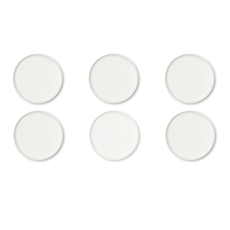 Nordic 6 Piece Ceramic Dinnerware Set - Service for 6, White